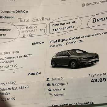 Dmr Car Araç Kiralama Depozito İadesi Yapmıyorlar