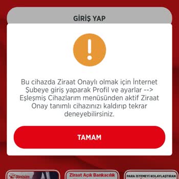 Ziraat Bankası Mobil Bankacılığa Giriş Yapılmıyor