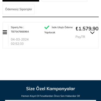 Tonny Black Kargoda İade Edilen Ürün Ve Ödeme Sorunu