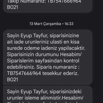 Tonny Black Kargoda İade Edilen Ürün Ve Ödeme Sorunu