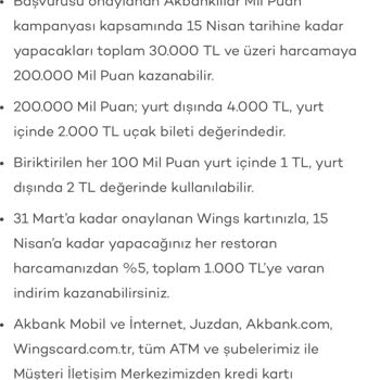 Akbank Wings Kart Başvuru Aşamasındaki Kampanyayı Kartı Aldıktan Sonra İptal