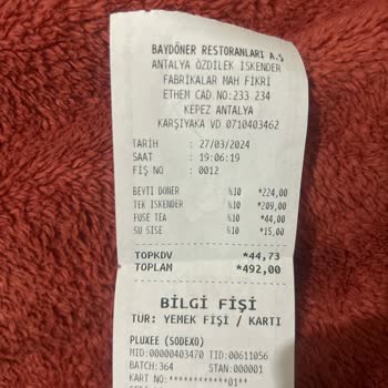 Baydöner Ürün Ve Çalışan İlgisizliği