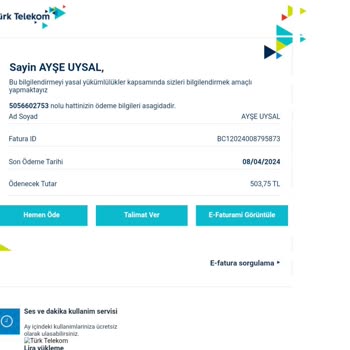 Türk Telekom Yurt Dışı Tel Hattı Kullanmıyorum