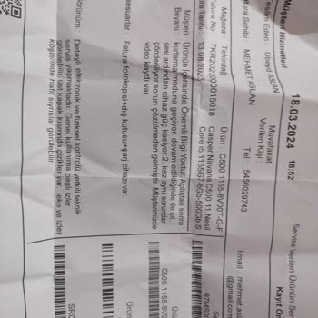 Casper Nirvana C500 Arıza Sorunu Çözülememesi