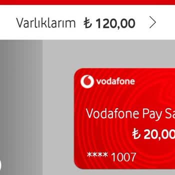 Vodafone Pay Uygulamasındaki Sanal Karttan Cüzdanına Aktarmak