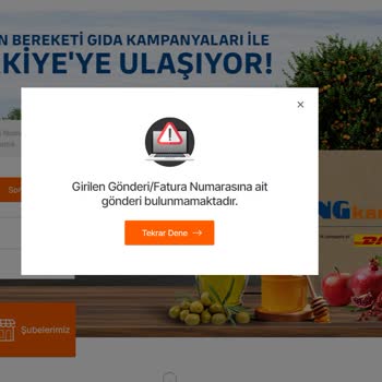 MNG Kargo Takip Yerinde Gönderi Numarasına Ait Gönderi Bulunmamakta