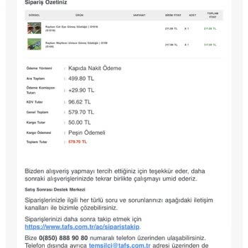 Tafs İki Gözlük Siparişi Ve İletişim Sorunları