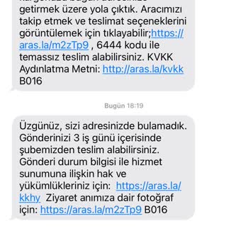 Aras Kargo Gebze Issıkgöl Şubesi Paketi Getirmeden Müşteri Evde Yok Diyor