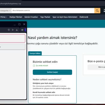 Amazon Görsel Dışı Ürün Gönderimi Ve Sohbete Bağlanamama