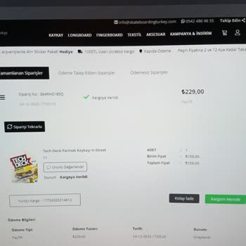 Skateboarding Turkey Skateboardingturkey.com 4 Ay Oldu Ürün Elime Ulaşmadı