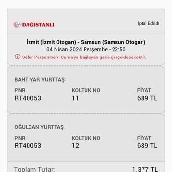 Dağıstanlı Turizm Bayram Öncesi Bilet İptali Ve İletişimsizlik Sorunu