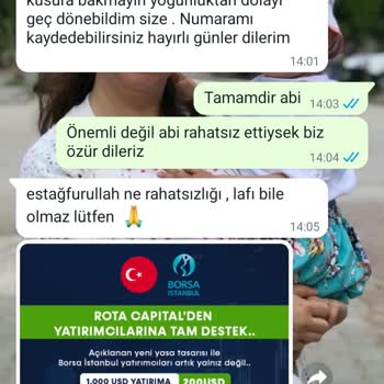 Rota Capital Yatirim Firmasından Şikayetçiyim
