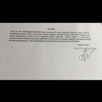 Ekvator Enerji Kapanan İcra Borcuna Fatura Çıkarmış