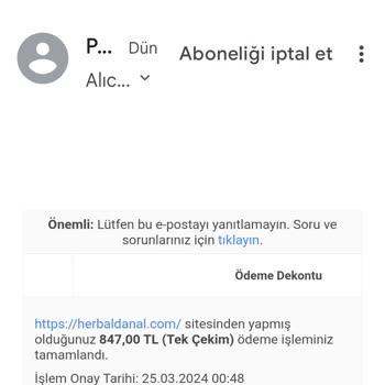 Herbaldanal Sitesinde 24/03/2024.2 Adet Ürün Sipariş Verdim Gelmedi