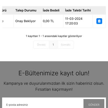 Safa Moda Sitesi İade Ücretini Yatırmıyor