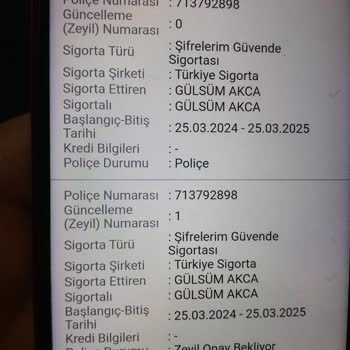 VakıfBank Türkiye Sigorta Şifrelerim Güvende Sigorta Poliçesi İptali