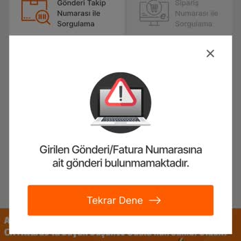 MNG Kargo Fatura Numarasına Ait Gönderi Bulunmamaktadır Hatası