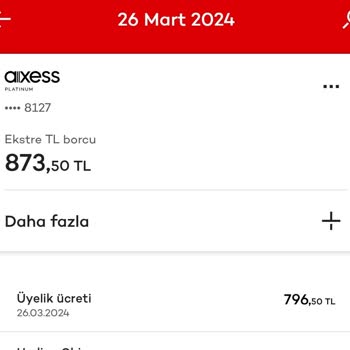 Akbank Üyelik Ücreti İadesi (796,50₺)