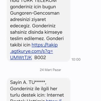 AGT Kargo Ürünümü Teslim Etmiyor