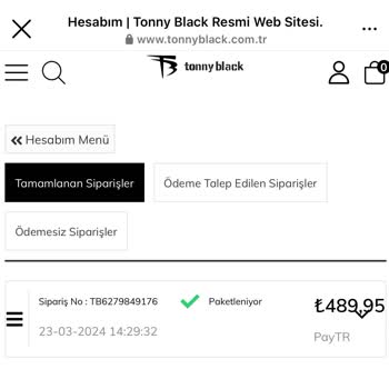 Tonny Black Sipariş Verip Parasını Ödediğiniz Ayakkabılar Gönderilmiyor