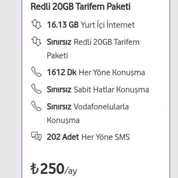 Vodafone Tarife Taahhüdüne Uymaması