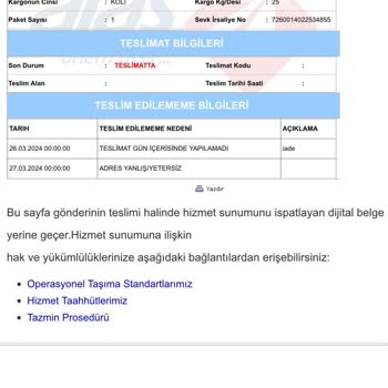 Aras Kargo Ürünümü Teslim Etmiyor Günlerce Şubede Bekletiyor