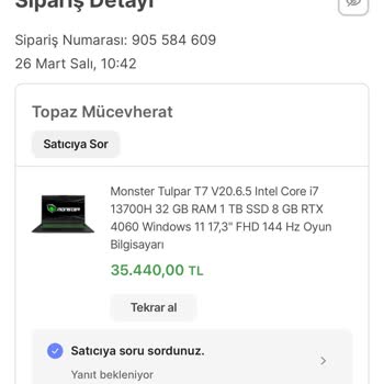 Hepsiburada'dan Satın Aldığım Ürün Gönderilmiyor