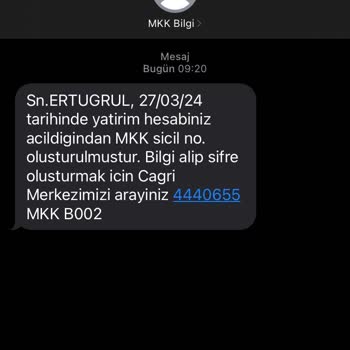 Merkezi Kayıt İstanbul Merkezi Kayıt Kuruluşu (MKK) Tarafından Habersiz Sicil No Oluşturma