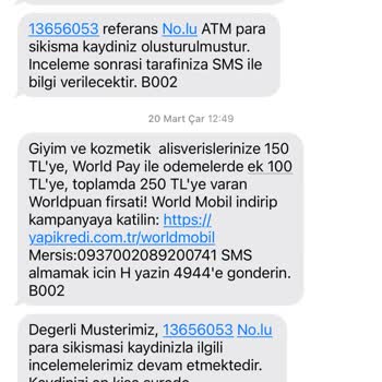 Yapı Kredi ATM'de Sıkışan Paranın Yarısını Vermedi