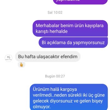 Milenastil Ürünümü Göndermedi