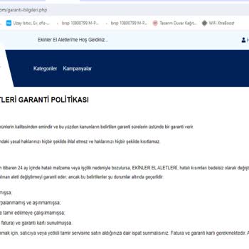 Ekinler El Aletleri Firması Mağduriyet Hakkında