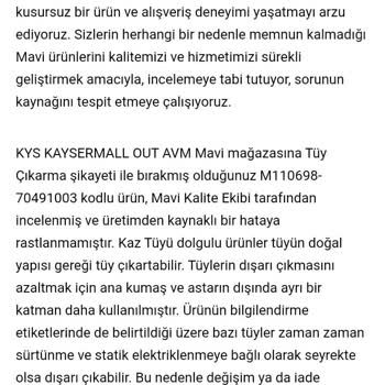 Mavi Şişme Monta Çıkan Kaz Tüyleri Şikayeti