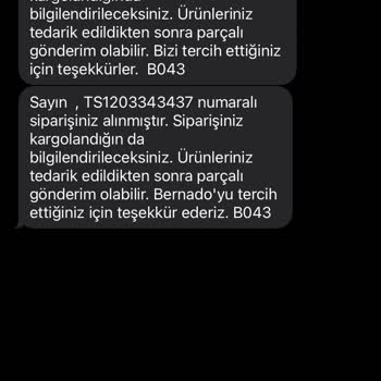 Bernardo 1 Aydır Ürünüm Gelmedi