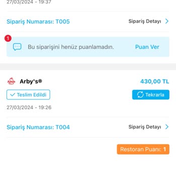 Tıkla Gelsin Arbys Siparişinde Sorun