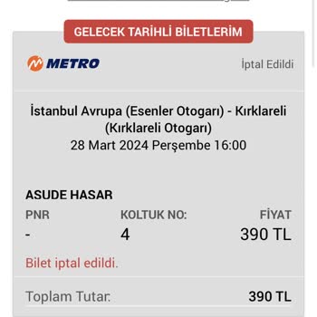 Obilet Bilet Ücreti Kesildiği Halde Bilet Alınmıyor