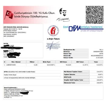 Ofm Antalya Hastanesi Fatura Ve Epikriz Raporu Vermiyor