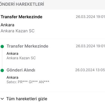 Trendyol Express Kargom 2 Gündür Transfer Merkezinden Hareket Etmedi