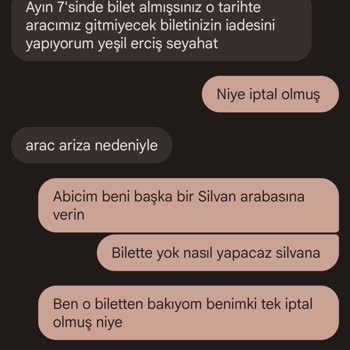 Yeşil Erciş Seyahat Yeşil Erciş Firmasından Şikayetçiyim