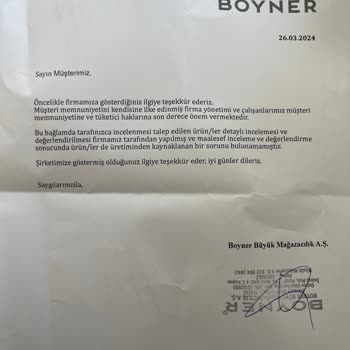 Boyner'den Aldığım Ürün