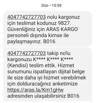 Aras Kargo İade Kabul Etmeme