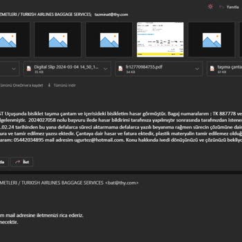 THY Bisiklet Bagaj Çantası Ve Bisiklet Hasarı Ve Tazmin Edilmemesi