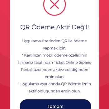 Ticket Restaurant Eden Red Ticket QR Kod Çalışmıyor