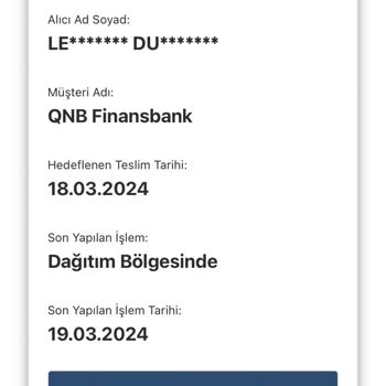AGT Kurye QNB Finansbank Kartımı Bir Türlü Getirmiyor