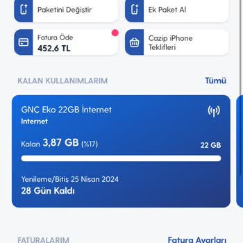 Turkcell Paketimdeki İnternetin Bitişi