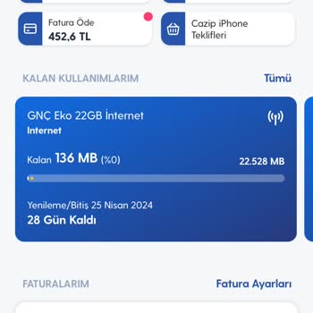 Turkcell Paketimdeki İnternetin Bitişi
