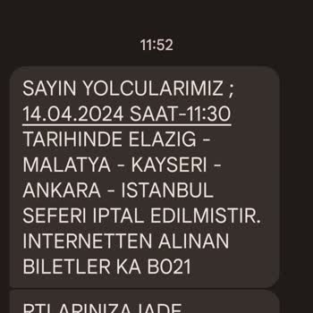 Öz Elazığlılar Turizm Ankara Yolculuğumuz İptal Edildi: Mağduriyetimiz