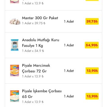 Cepte Şok Eksik Sipariş Getiriyor!