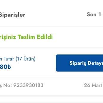 Cepte Şok Eksik Sipariş Getiriyor!
