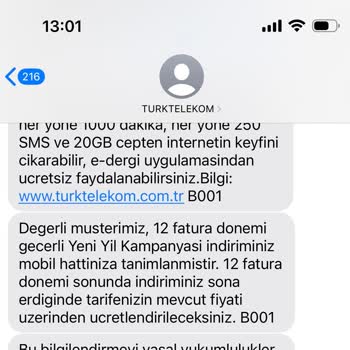 Türk Telekom Fazla Ücret, Hatalı Bilgi