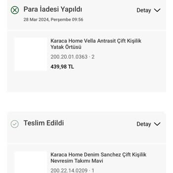 Karaca'dan Eksik Ücret İadesi